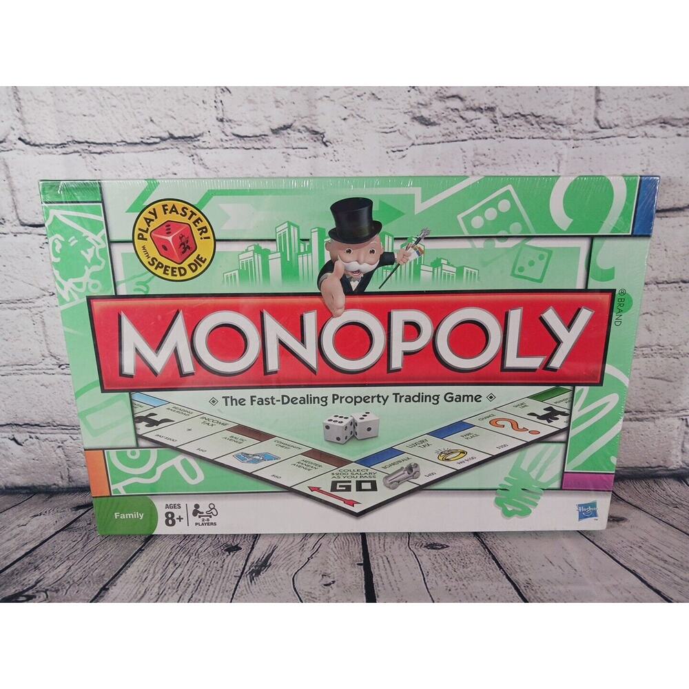 Monopoly Speed Die Board Game Family Edition‎ Hasbro New in Box